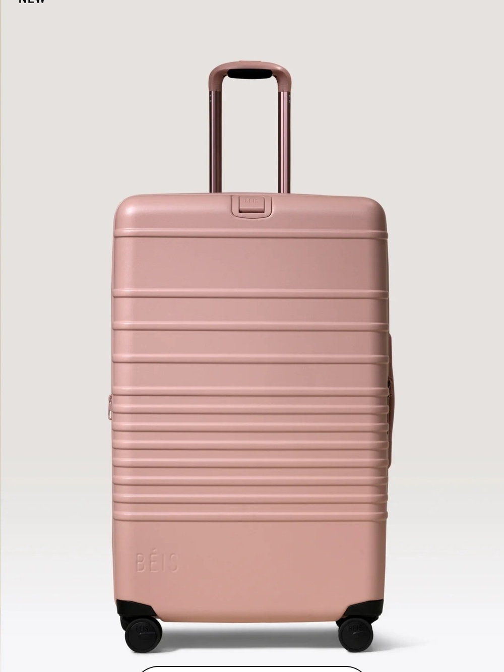 BEIS Carry-On Hardshell Suitcase in Atlas Pink,New With Defects